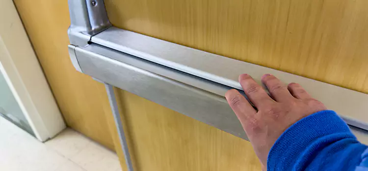 Installing a Push Bar on a Door Sanger